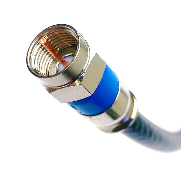 100ft Quad Shield RG-6 Coaxial Cable - Solid Copper, 3GHz, DIRECTV Approved, Assembled in USA by PHAT SATELLITE INTL