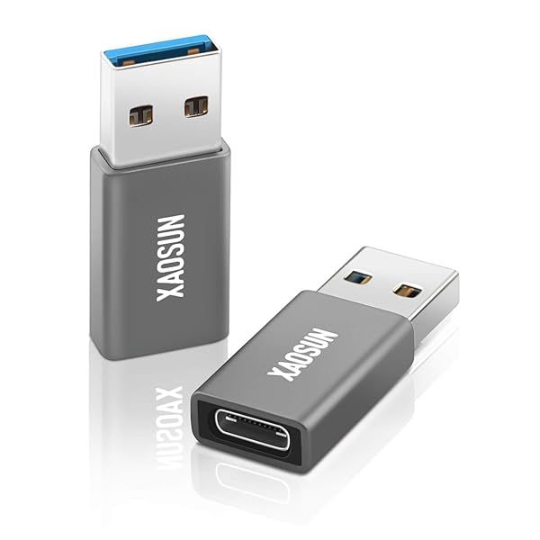 10Gbps USB C to USB A Adapter 2-Pack | Fast Charging & Data Sync for iPhone 15, Laptops & More