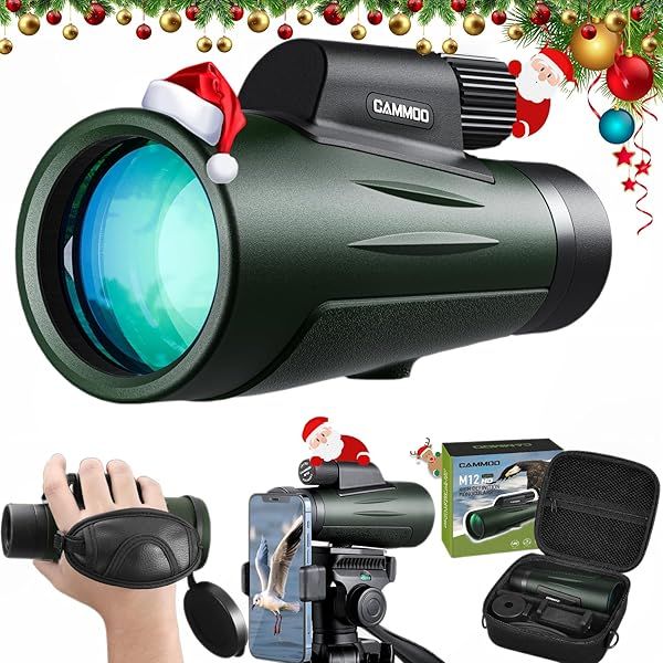 High-Powered 12x50 Monocular for Adults - Waterproof, BAK4 Prism, Ideal for Hiking & Hunting