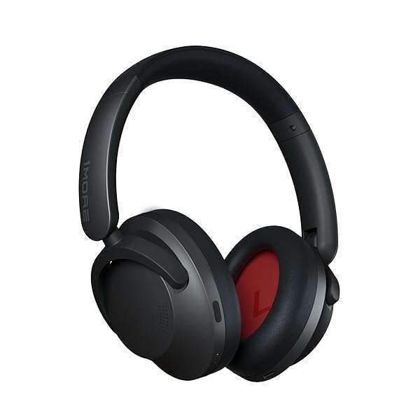 1MORE SonoFlow Active Noise Cancelling Headphones: 70H Playtime, LDAC, Clear Calls & App EQ - Black
