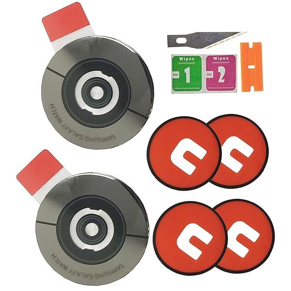 2 Pcs HQB-STAR Galaxy Watch Active 2 & Watch3 Back Glass Replacement + Tools - R830 R835 (40mm & 44mm)