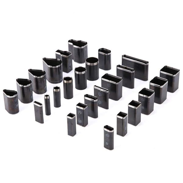 26-Piece Shape Hole Punch Cutter Set for Leather Craft & DIY Projects - Essential Handmade Tool