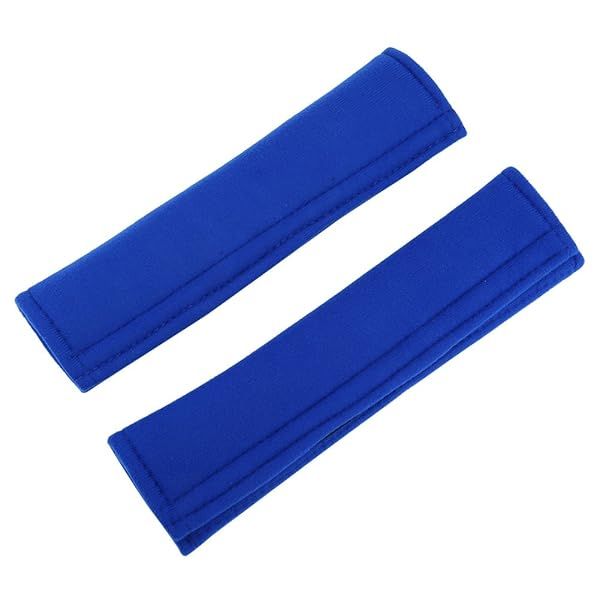 2Pcs Universal Car Seat Belt Pads - Soft Comfort Cushions for Neck & Shoulder Support (Blue)