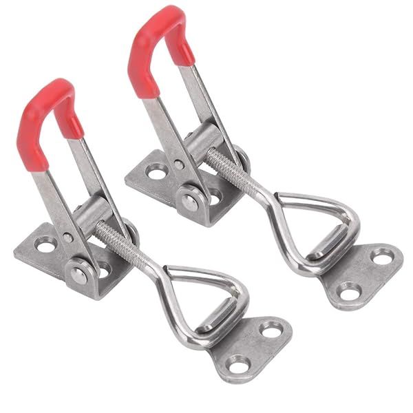 2pcs Quick Toggle Clamp - 304 Stainless Steel Adjustable Buckle for Tool Boxes & Cases | GH-4001-SS