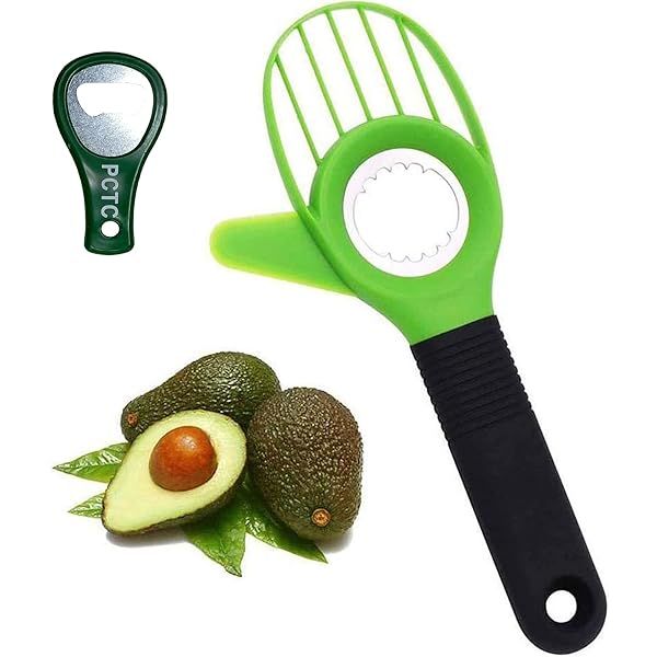 3-in-1 Avocado Slicer & Cutter Tool with Grip Handle | Multifunctional Peeler & Seed Remover | Includes Beer Bottle Opener