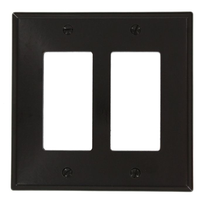 Leviton 80609 Brown 2-Gang Decora/GFCI Wallplate - Durable & Stylish Home Upgrade