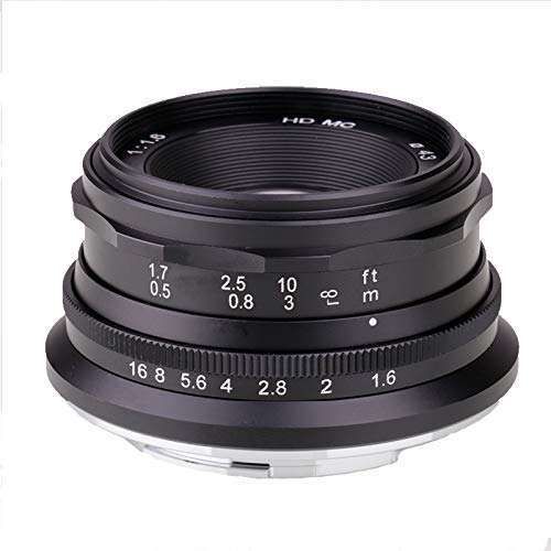 35mm F1.6 Mini APS-C Lens for Sony, Panasonic, Fujifilm, Olympus, Canon & Nikon Mirrorless Cameras