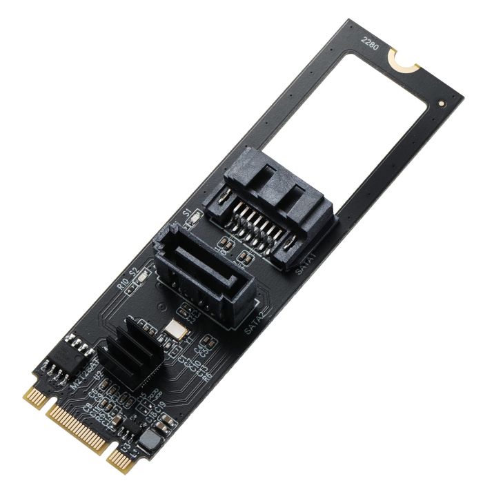 Buy MZHOU 2 SATA Port NGFF M.2 B+M Key Adapter Card - Windows & Linux Compatible, Supports 2280