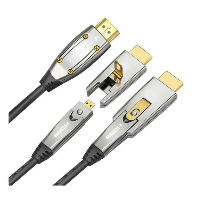 Jeirdus 100ft HDMI Fiber Optic Cable - 4K 60Hz, 18Gbps, Micro & Standard Connectors, Easy Routing