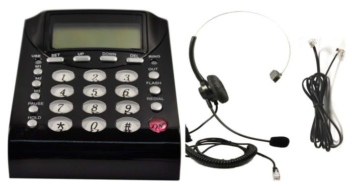 WirelessFinest Work from Home Call Center Phone & Headset with Mute & Volume Control - Perfect for Remote Work
