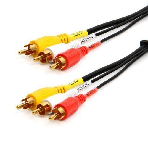 RiteAV 50ft RCA Audio Video Cable - High-Quality, Durable Connection for Home Theater & Gaming