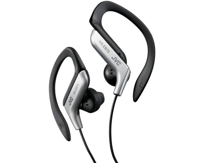 JVC HA-EB75S Sports Ear Clip Headphones in Silver - Ultimate Comfort & Sound Quality