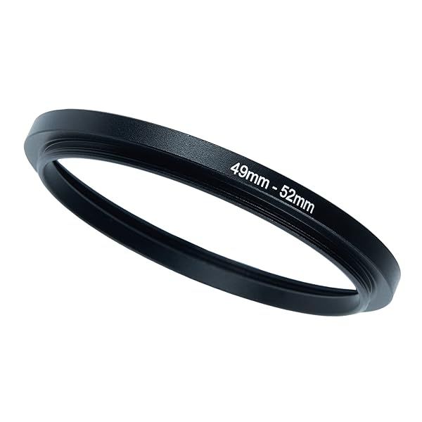 49mm to 52mm Step-Up Ring Filter Adapter - Metal UV ND CPL Compatible with All Brands