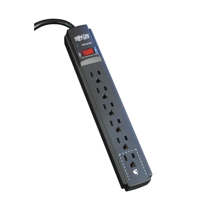 Tripp Lite 6 Outlet Surge Protector Power Strip - 790 Joules, 6ft Cord, $20K Insurance - Reliable Black Power Solution
