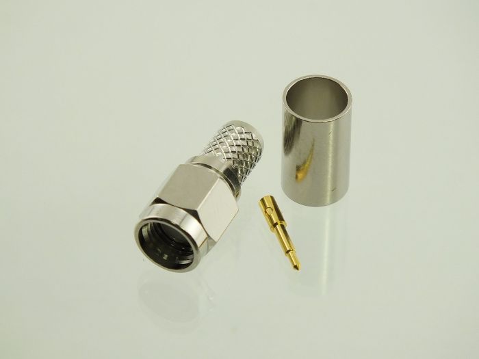 Buy W5SWL Premium SMA Male Crimp Connectors for RG-8X & LMR240 - 2-Pack