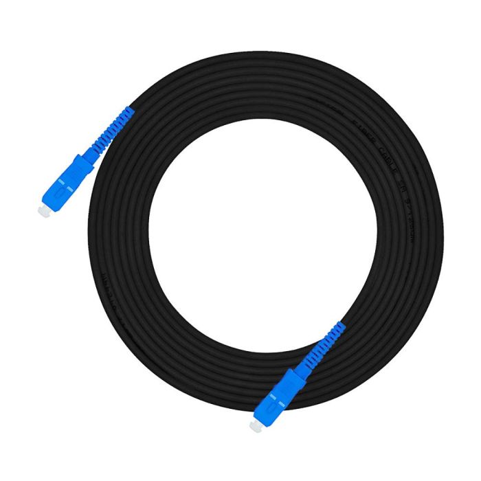 Jeirdus 50M FC to FC Outdoor Armored Simplex 9/125 SM Fiber Optic Cable Jumper - High-Quality 160ft Patch Cord