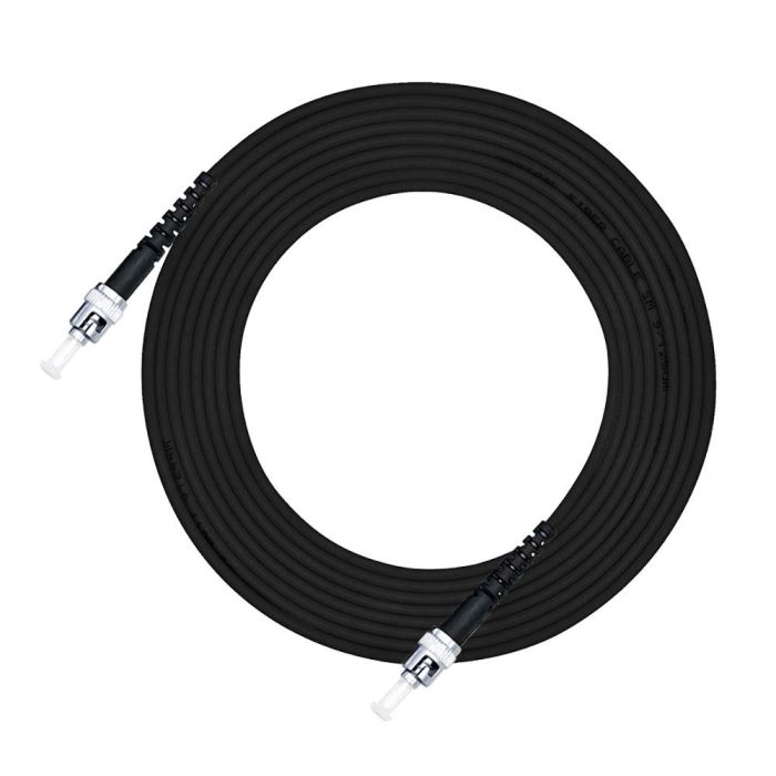 Jeirdus 20M LC to ST Outdoor Armored Simplex 9/125 SM Fiber Optic Cable Jumper - High-Quality 65ft Optical Patch Cord