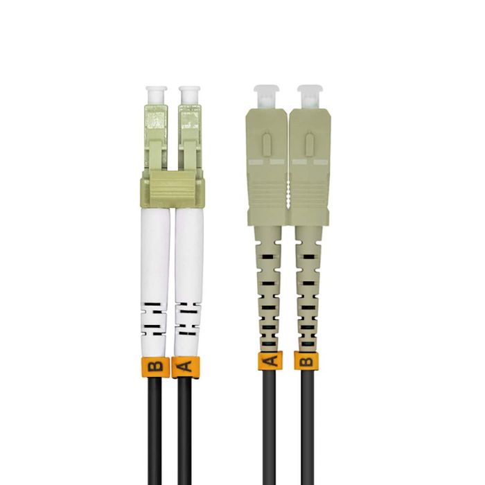 Jeirdus 100M LC to SC 10G OM3 Outdoor Armored Duplex Fiber Optic Cable - High-Speed 50/125 Jumper Patch Cord