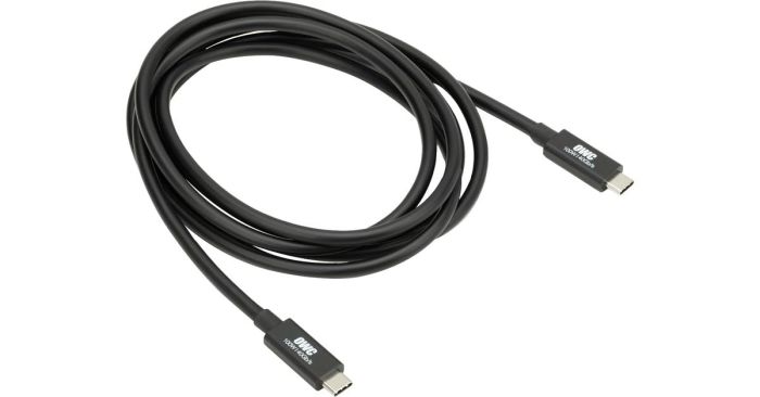 OWC 79-Inch Thunderbolt 4 & USB-C Cable: 40Gbps Data, 100W Power, 8K Video - Fast Charging & High-Speed Performance