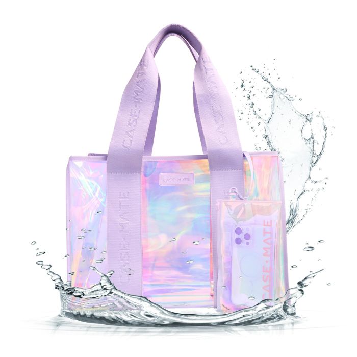 Case-Mate Iridescent Tote Bag: Waterproof, Foldable & Washable for Travel, Gym, Beach & Work
