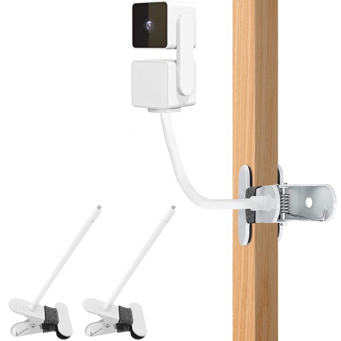 AOZTSUN 2-Pack Flexible Clamp Mount for Wyze Cam Pan V2 & V3 - No Tools, No Wall Damage!