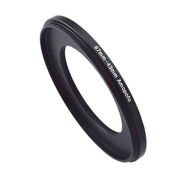 67mm to 43mm Metal Step Down Ring Adapter for UV, ND, CPL Filters - Compatible with All 67mm Camera Lenses
