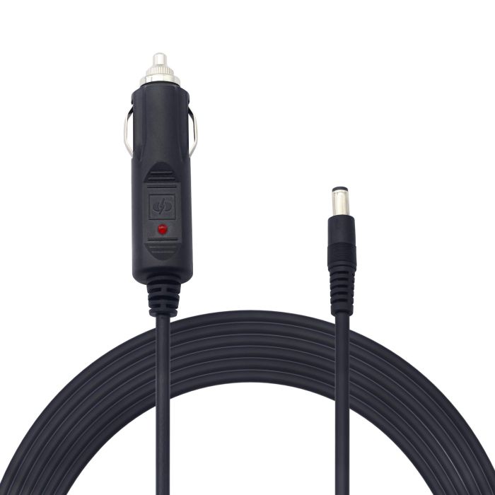 10FT 12V/24V DC Car Cigarette Lighter Extension Adapter Cable with LED for Trucks, Buses & Vans