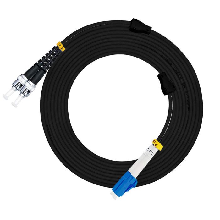 Jeirdus 150M LC to SC Outdoor Armored Duplex Fiber Optic Cable Jumper - 9/125 SM, 492ft Optical Patch Cord