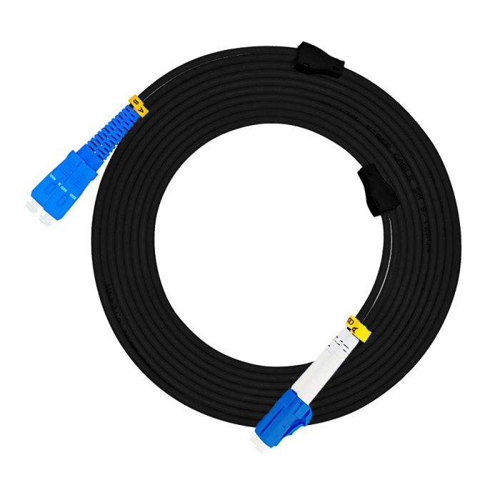 Jeirdus 200M SC to SC Outdoor Armored Duplex 9/125 SM Fiber Optic Cable Jumper - High-Quality 656ft Optical Patch Cord