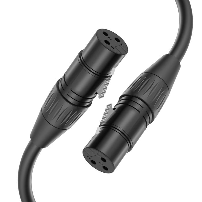 Yinker 3 Pin XLR Female to Female Microphone Cable - 5ft Audio Cord for Sound Equipment (1 Pack)