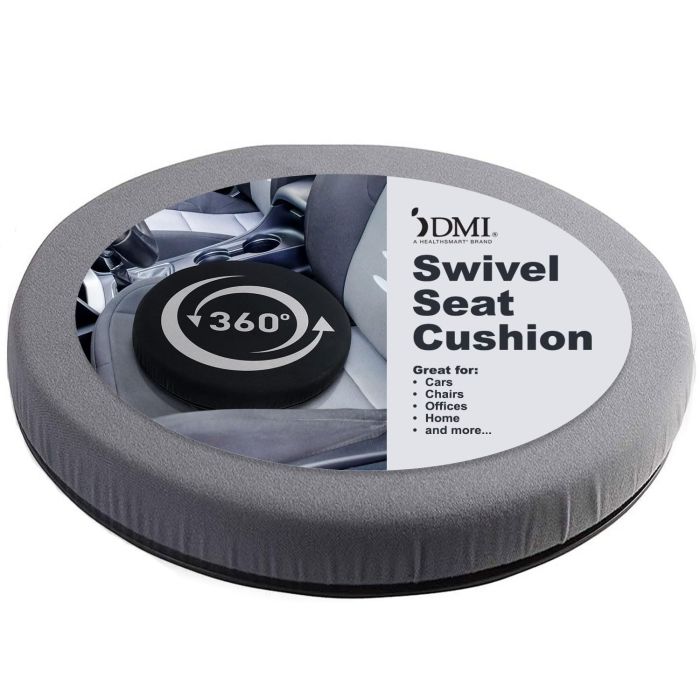 HealthSmart 360 Degree Swivel Seat Cushion, Chair Assist for Elderly, Swivel Seat Cushion for Car, Twisting Disc, Gray, 15 Inches in Diameter (Pack of 1)