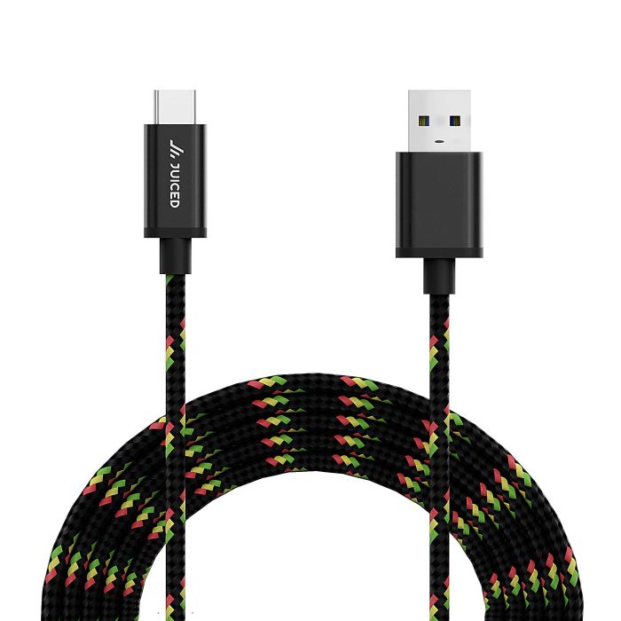Juiced Systems 2M USB-C to USB-A Cable | 10 Gbps Data Transfer & Fast Charging | USB 3.2 Gen 2 | 6.5 ft Length
