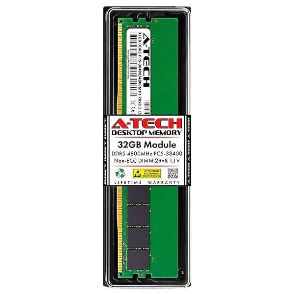 Upgrade Your PC with A-Tech 32GB DDR5 RAM Replacement | 4800MHz CL40 UDIMM 288-Pin Memory Module