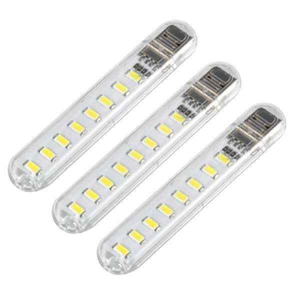 AJDPOI USB Reading Lamp - Mini Portable LED Keychain Light for Reading & Camping (3 Pack)