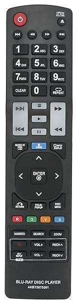 AKB72975301 Replacement Remote for LG Blu-Ray Players BD550 BD560 BD570 BX580 BX582 - Fast Shipping!