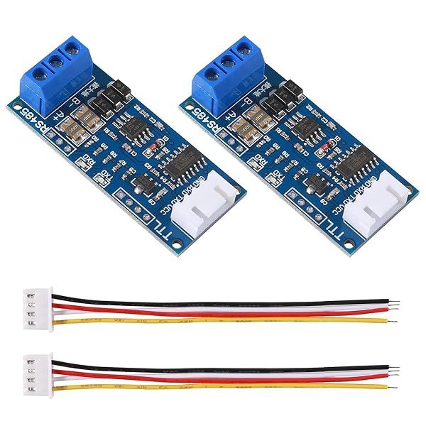 ALMOCN 2 Pack TTL to RS485 Adapter Module - 3.3V/5V Level Converter with RXD & TXD Indicators