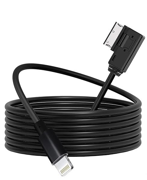 AMI MMI Aux Cable for Apple iPhone 14 13 12 11 XS XR X 8 7 6 Compatible with Audi A3/A4/A5/A6/A7/A8/S4/S6/S8/Q5/Q7/R8/TT, Car Aux Interface Dongle Compatible for VW CC Magotan