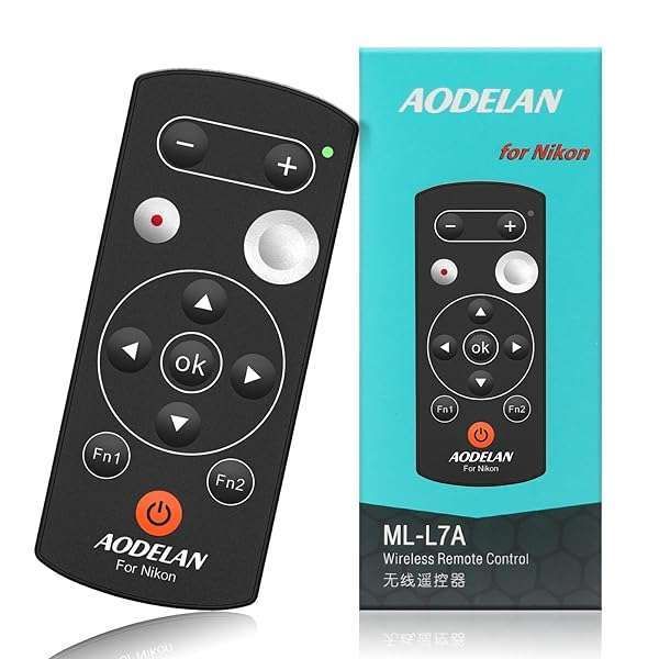 Wireless Shutter Release for Nikon COOLPIX P1000, P950, B600, A1000, Z50, Z30, Z fc - AODELAN Remote Control Replacement for ML-L7