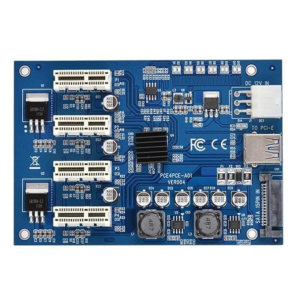 ASHATA PCI-E 1 to 4 Adapter Card: Expand Your System with USB 3.0 Converter for Windows & Linux