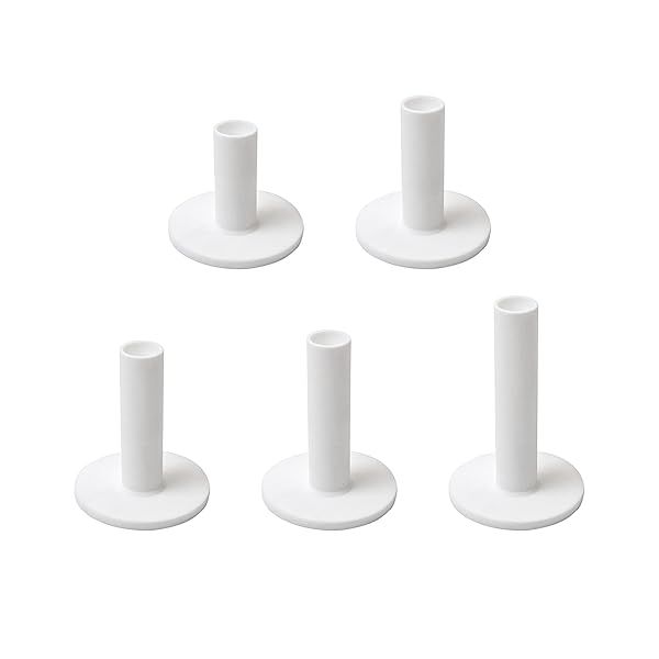 5 Pack AUEAR Golf Rubber Tees Holder for Practice & Driving Range - Durable White Design