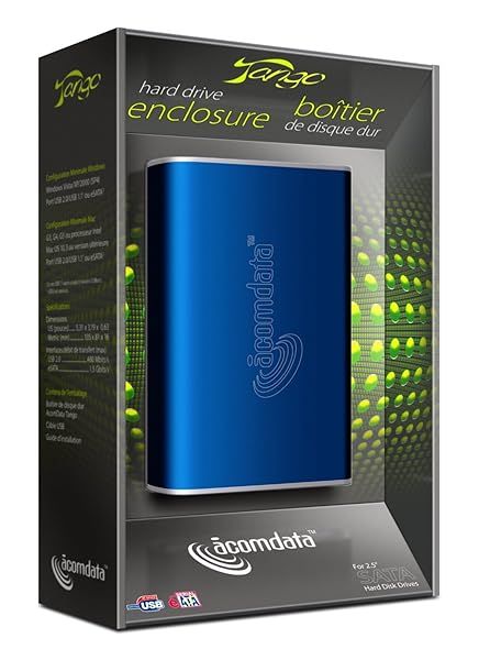 Acomdata Tango USB 2.0/eSATA 2.5-Inch SATA Hard Drive Enclosure TNGXXXUSE-BLU - Fast Shipping & Best Price!