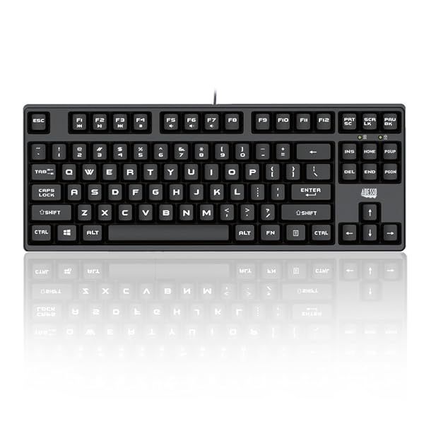 Adesso AKB-625UB: Compact Mechanical Gaming Keyboard for Easy Touch - Black