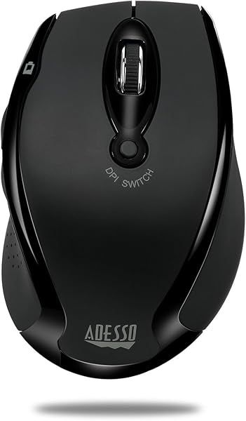 Adesso iMouse M20B: 2.4GHz Wireless Optical Mouse with USB Nano Receiver - Sleek Black Design