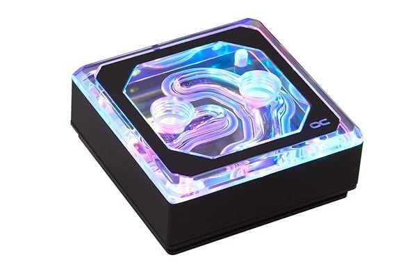 Alphacool Eisblock XPX Aurora Edge: Premium Black/Plexi CPU Water Block with Digital RGB Lighting