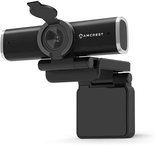 Amcrest 4MP Webcam with Microphone & Privacy Cover - HD Streaming USB Camera for PC & Laptop