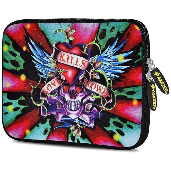 Amzer 7.75-Inch Neoprene Sleeve Case for Tablets & eBooks - Stylish Love Hardy Design (AMZ5213077)