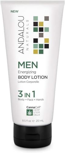 Revitalize Your Skin with Andalou Naturals CannaCell MEN Energizing Body Lotion - 8.5 oz for Ultimate Hydration
