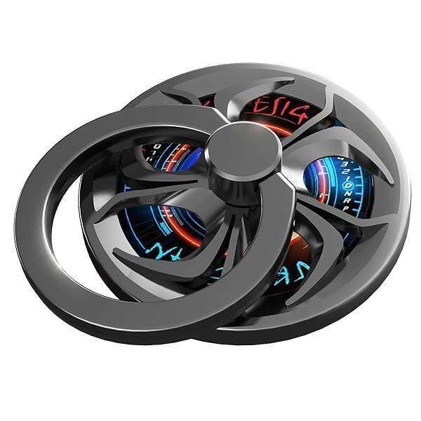 Anti-Anxiety Finger Ring Stand, ebulous 360° Rotation Spinner Mobile Cell Phone Ring Stand Holder with Grip Kickstand Universal for iPhone/iPad/Samsung Note/Tablets etc (Red)