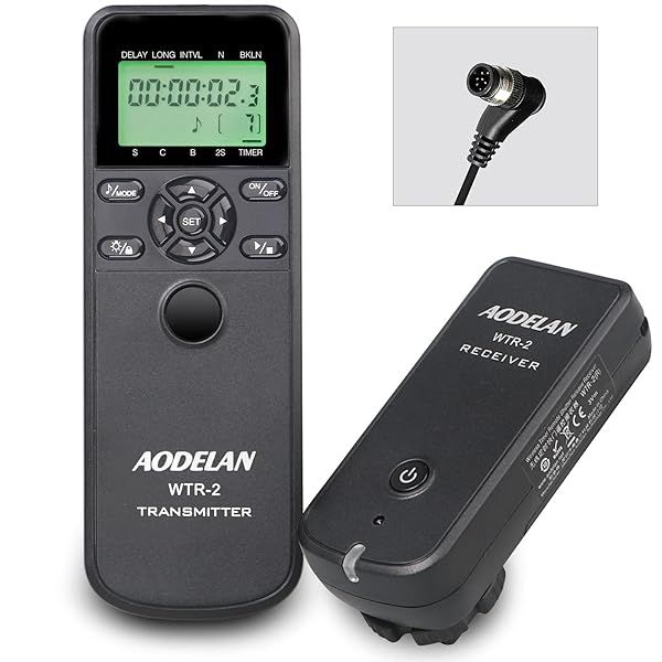 Aodelan Wireless Remote Timer Shutter Release for Nikon D6, D5, D4s, D850 & More - Fast Shipping!