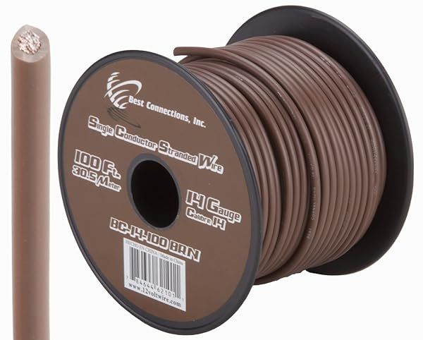 Buy Audiopipe 14 GA 100ft Car Audio Remote Wire AP-14-100 (Brown) - High Quality & Durable